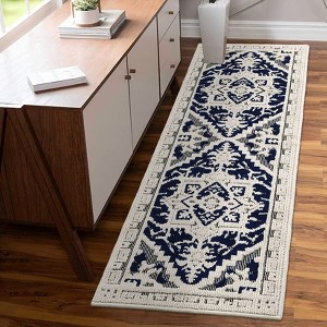 Floral Medallion High Low Pile Tufted Living Room Rugs, Soft Non Shedding Bedroom Carpet,Vintage Retro Accent Floor Cover for Home Office - 1 of 4