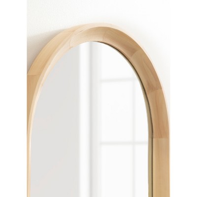Natural Wood Arched Wall Mirror 20 x 30