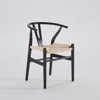FONTOI Accent Chairs, Modern Hard Chairs with Hardback Design, Compact Set for Small Rooms, 2PCS, Black, 21"*30"*21" - 3 of 4