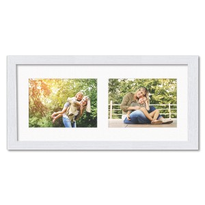 Courtside Market Classic Hues Portrait Frame Collection White 8"x18" 2-5x7 Openings - 1 of 2
