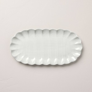 Scallop Stoneware Serving Tray Cream - Hearth & Hand™ with Magnolia - 1 of 3