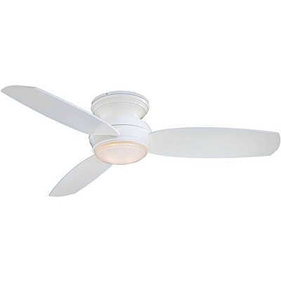 52" Minka Aire Vintage Hugger Outdoor Ceiling Fan with LED Light White Wet Rated for Patio Exterior House Porch Gazebo Garage Barn