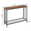Console Table, Entryway Table with Glass Shelf and Metal Frame, Narrow Sofa Table Narrow Long Behind Couch Table - 2 of 4