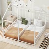 Twin Size Metal House Platform Bed with Roof for Bedroom - 2 of 4
