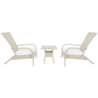 Edna Beige and White 3 Piece PE Rattan Lounge Set