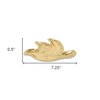 HomeRoots 7" Gold Cast Iron Dove Handmade Trinket Tray - 3 of 4