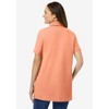 Woman Within Plus Size Perfect Short-Sleeve Polo Shirt - 3 of 4