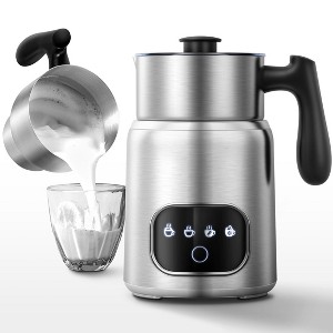 Milk Frother, 4-IN-1 Multi-function Electric frother and steamer 14 oz, 550W Split Stainless Steel Steamer for Coffee, Milk Froth, Chocolate Milk - 1 of 4