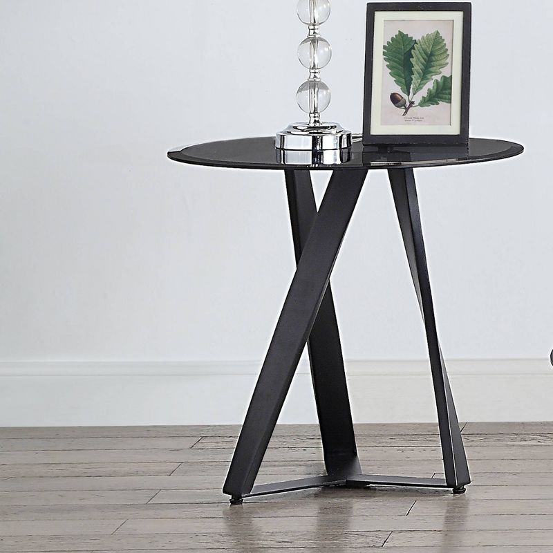 Borrego Round End Table Texture Black/Gray - miBasics, 5 of 7