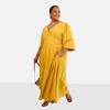Rebdolls Women's Bette Linen Ballon Sleeve Maxi A Line Dress - 2 of 4