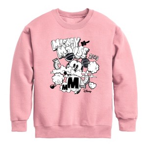 Boys' - Disney - Mickey Mouse Graphic Long Sleeve Fleece Sweatshirt - 1 of 4