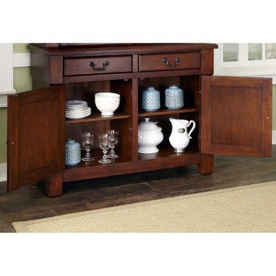 Rustic Cherry Mahogany 53" Buffet with Antique Brass Hardware