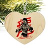 Bruce Lee Signature Heart Love Wood Christmas Tree Holiday Ornament - 2 of 3
