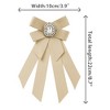 INSPIRE CHIC Women's Solid Color Pre-tied Bowknot Pin Brooch Bow Ties with Big Rhinestones - 2 of 4