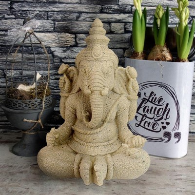 Design Toscano Lord Ganesh Skulptur – Handgegossen, Antike Bronze-Optik, Aus Steinresin, Für Heim & Garten