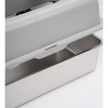 Enclosed Stainless Steel Cat Litter Box for Big Cats, XL Metal Litter Pan Tray with High Wall Sides Enclosure - 4 of 4