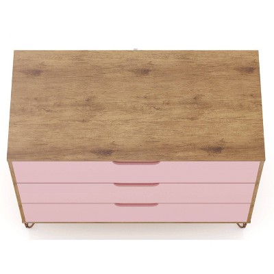 Mid-Century Modern White 3-Drawer Horizontal Dresser Set