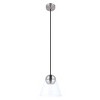 1-Light Cerasella Mini Pendant Matte Nickel Finish with Clear Glass Shade - EGLO: Adjustable, Dimmable Cone-Shaped Ceiling Fixture - 4 of 4