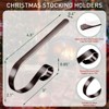 Aoibox Anti-Slip Adjustable Christmas Stocking Holders Set of 4 with Double-Sided Tape for Mantel Shelves Oil Rubbed Bronze - 3 of 4