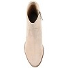 Journee Signature Womens Genuine Leather Airly Almond Toe Stacked Ankle Booties - 4 of 4