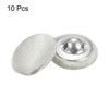 Unique Bargains Blouses Sweater Round Aluminum Cotton Fabric Cloth Covered Buttons 10 Pcs - 3 of 4