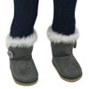 Sophia’s Suede Ewe Boots with Faux Fur Fleece Lining, Button Detail, & Classic Exposed Seams for 18” Dolls - image 4 of 4