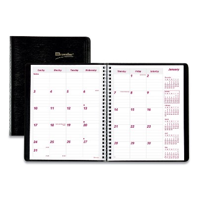 Brownline Essential Collection 14-Month Ruled Planner 8.88 x 7.13 Black 2022 CB1200BLK
