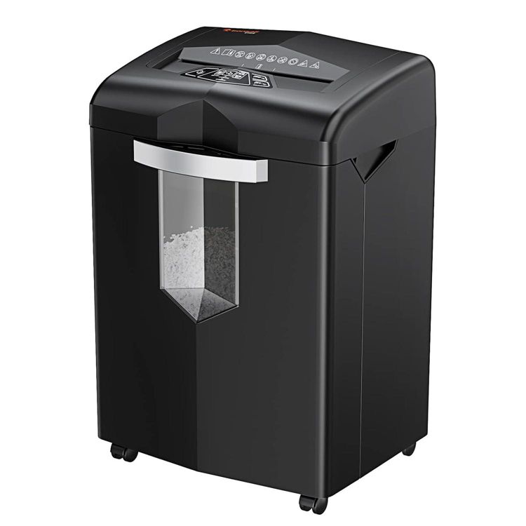 Bonsaii Heavy Duty 20-Sheet Paper Shredder, 40 Min Run Time, Anti-Jam, P-4 Security, Shreds CD/Credit Cards/Staples, 7 Gal Pullout Bin, 1 of 6
