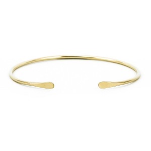 Smooth Thin Gold Cuff Bracelet - 1 of 4