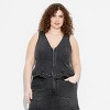 Women's Studded Denim Vest Top - Wild Fable™ Black Wash - 2 of 3