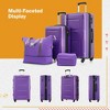 4 Piece 20"and 24" Luggage Set, ABS Lightweight Suitcase with Travel Duffel Bag, Toiletry Bag, Spinner Wheels,  TSA Lock--ModernLuxe - 3 of 4