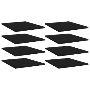 vidaXL Bookshelf Boards 8 pcs Black 15.7"x19.7"x0.6" Engineered Wood - 1 of 4