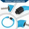 Unique Bargains Bicycle Lock Ring Anti-Theft Bike Lock Resettable 4 Digit Mini Ring Lock Blue - 2 of 4