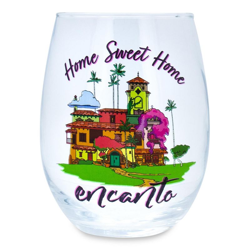 Silver Buffalo Disney Encanto "Home Sweet Home" Stemless Wine Glass | Holds 20 Ounces, 1 of 7