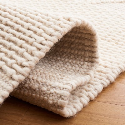 Ivory Hand-Knotted Wool 8' x 10' Area Rug