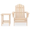 vidaXL Patio Adirondack Chair with Table Solid Fir Wood - 2 of 4