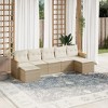 vidaXL Garden Sofa Set Beige PE rattan Large Modular Garden Sofa Set - 2 of 4