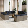 vidaXL 13 Piece Patio Sofa Set with Cushions - Gray - 2 of 4