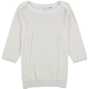 Calvin Klein Womens Striped Knit Sweater - 1 of 1