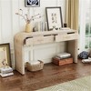 TIRAMISUBEST Unique Retro Silhouette Console Table with 2 Top Drawers, Elegant Entryway Table Sofa Table for Entrance, Dinning Room, Living Room - 3 of 4