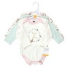 Hudson Baby Infant Girl Cotton Long-Sleeve Bodysuits, Enchanted Forest Dream - image 2 of 4