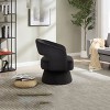 PAGED 360 Degree Swivel Accent Chair Velvet Accent Armchair with Swivel Pedestal Base, Round Barrel Design for Bedroom - 4 of 4