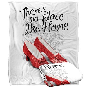 Kids' The Wizard Of Oz No Place Like Home Silky Touch Blanket White 36X58 - 1 of 4