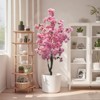 5FT Artificial Cherry Blossom Tree with Realistic Flowers and Leaves, Tall Faux Wishing Tree for Indoor Outdoor Decor - 3 of 4