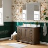 Matte Rounded Rectangle Bathroom Vanity Mirror, Over-Sink Wall Mirror with HD Tempered Glass and Anti-Rust Aluminum Frame - 3 of 4