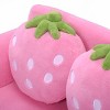 Tangkula Kids Sofa Cute Sofa Strawbwrry Sponge Filler Upholstered Lounge w/ Armrest - 4 of 4