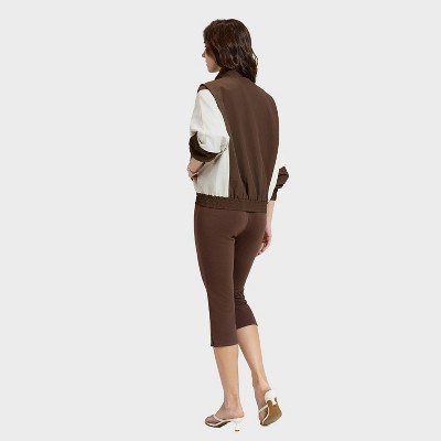 A New Day Women's Colorblock Front-Zip Track Jacket - A New Day™ Dark Brown XL — фото 2