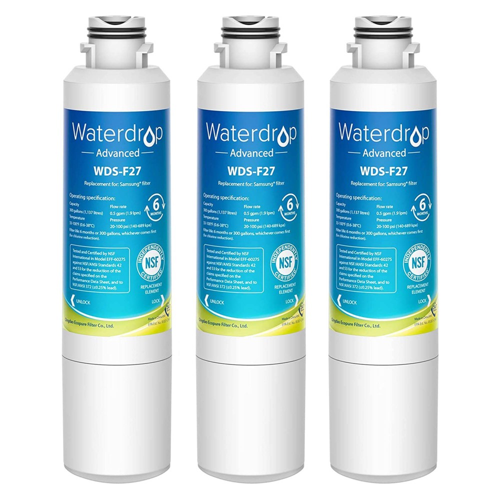 Photos - Water Filter Waterdrop Samsung Refrigerator  Replacement - DA29-00020B - 3p