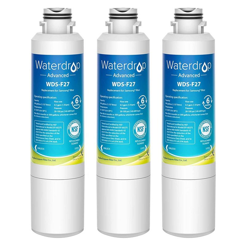 Waterdrop Samsung Refrigerator Water Filter Replacement -  DA29-00020B - 3pk, 1 of 5