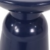 Pelon Outdoor Round Iron Side Table Navy - Christopher Knight Home: Modern Patio Furniture, No Assembly Required - 2 of 4